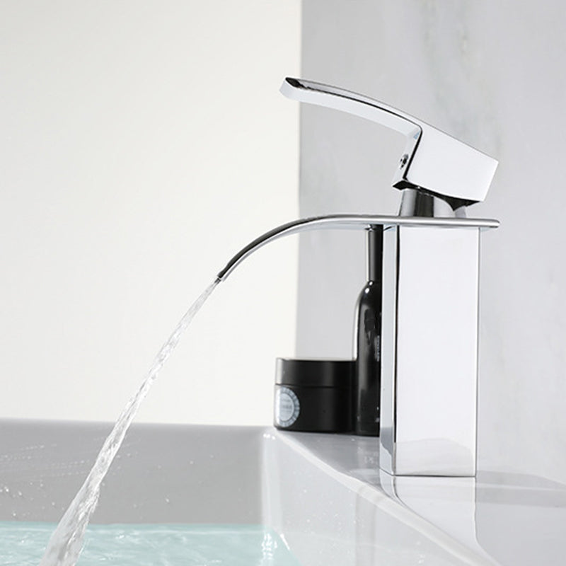 Waterfall Spout Sink Bathroom Faucet Light Luxury Basin Lavatory Faucet