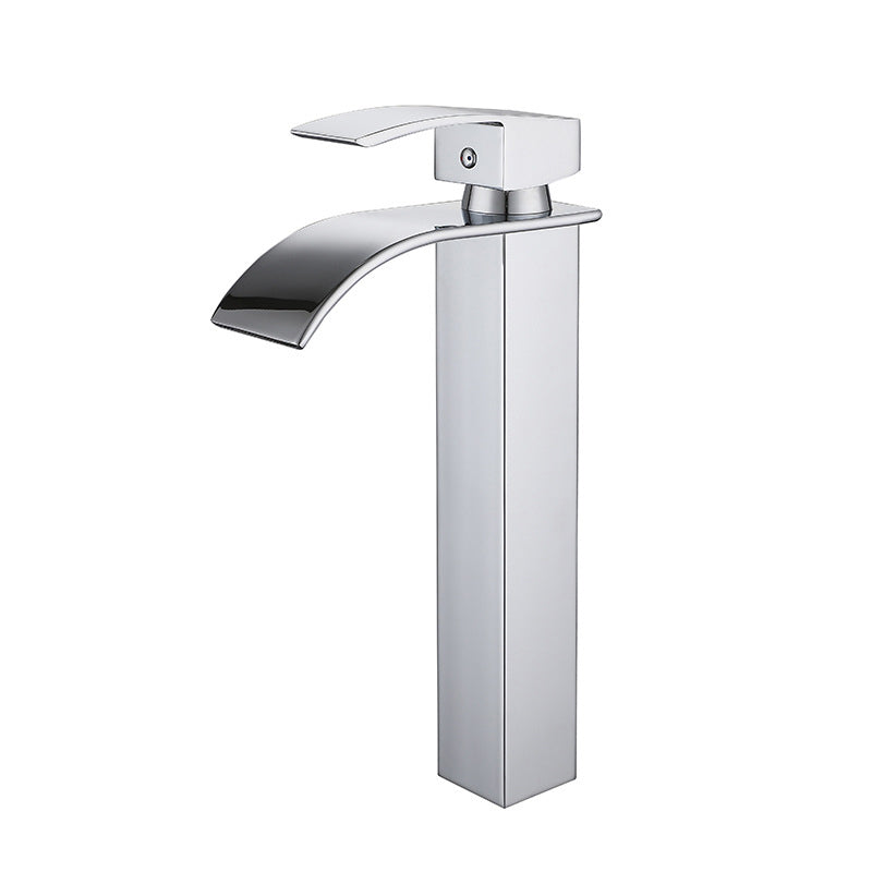 Waterfall Spout Sink Bathroom Faucet Light Luxury Basin Lavatory Faucet