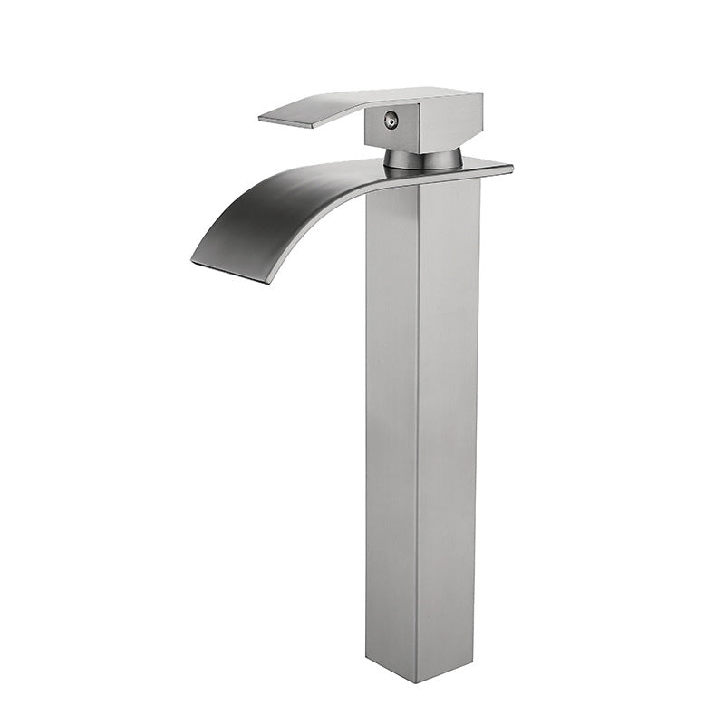 Waterfall Spout Sink Bathroom Faucet Light Luxury Basin Lavatory Faucet