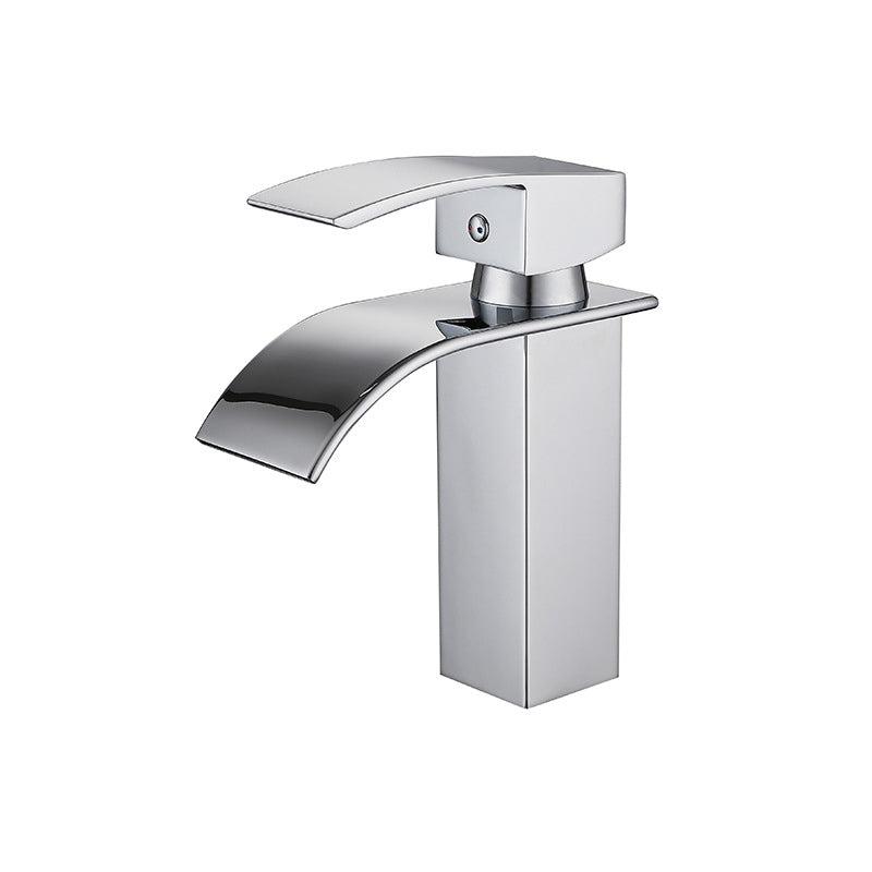 Waterfall Spout Sink Bathroom Faucet Light Luxury Basin Lavatory Faucet