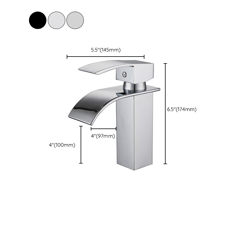 Waterfall Spout Sink Bathroom Faucet Light Luxury Basin Lavatory Faucet