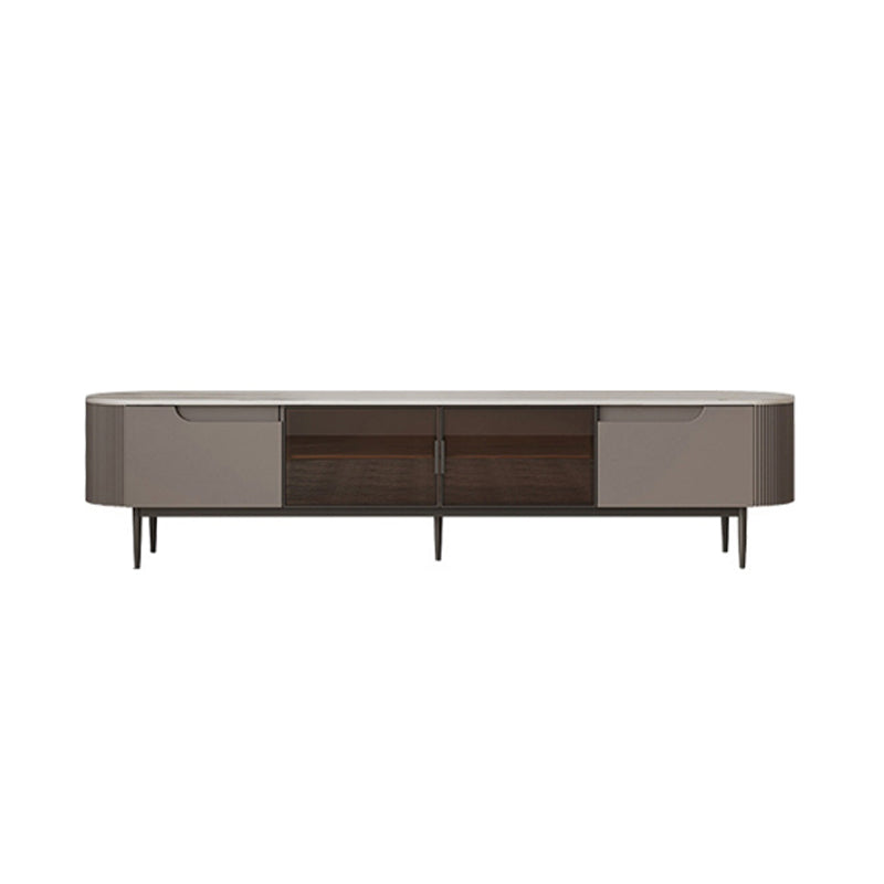 Contemporary Media Console TV Stand Stone TV Stand with Cabinet