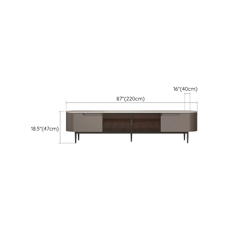 Contemporary Media Console TV Stand Stone TV Stand with Cabinet