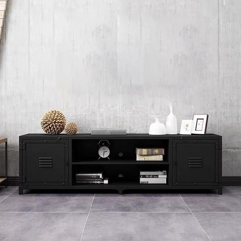 Industrial Iron TV Stand Console Open Storage TV Media Stand for Living Room