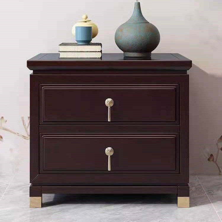 Traditional Drawer Storage Accent Table Nightstand 2 Drawers Bed Nightstand