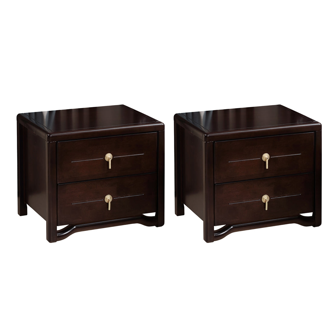 Traditional Drawer Storage Accent Table Nightstand 2 Drawers Bed Nightstand