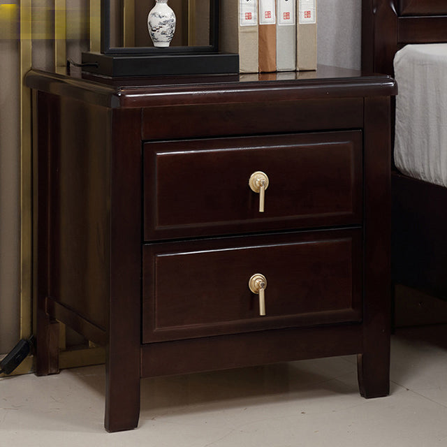 Traditional Drawer Storage Accent Table Nightstand 2 Drawers Bed Nightstand