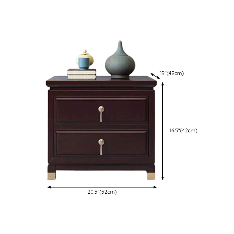 Traditional Drawer Storage Accent Table Nightstand 2 Drawers Bed Nightstand