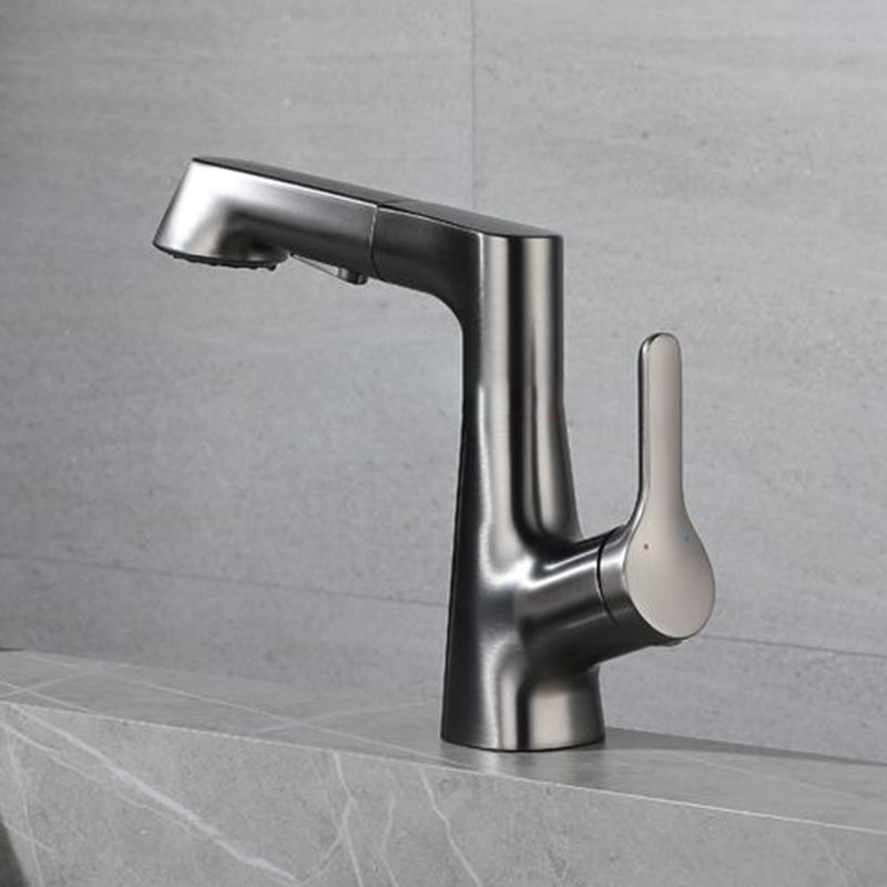 Modern Bathroom Faucet Solid Color Metal Centerset Lavatory Faucet