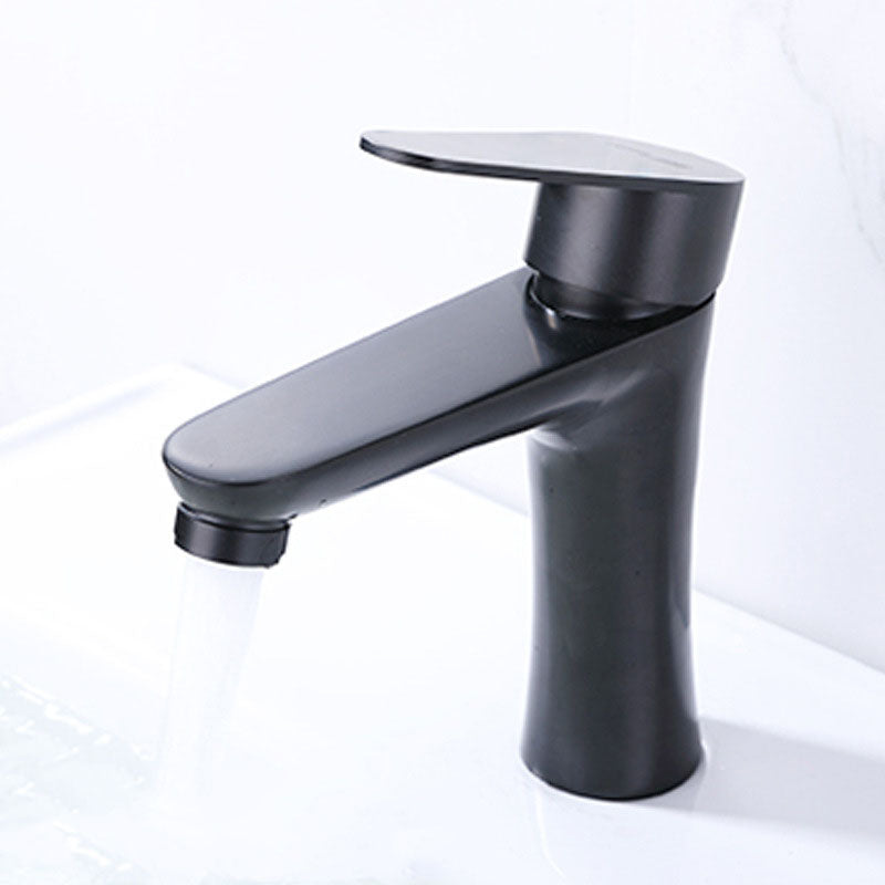 Contemporary Stainless Steel Vessel Faucet Lever Handles Low Arc Vessel Faucet