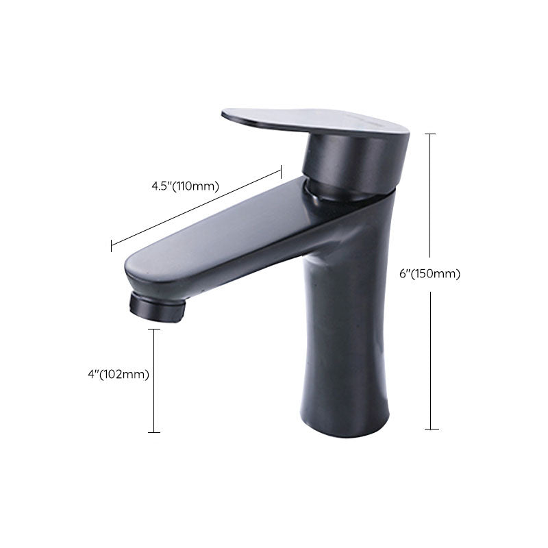 Contemporary Stainless Steel Vessel Faucet Lever Handles Low Arc Vessel Faucet