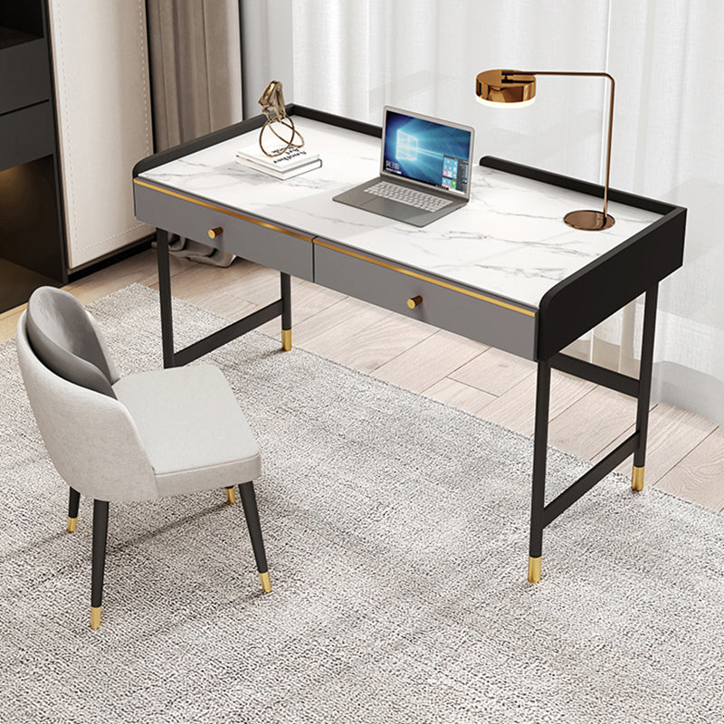 Rectangle Sintered Stone Writing Table Modern Storage Office Desk