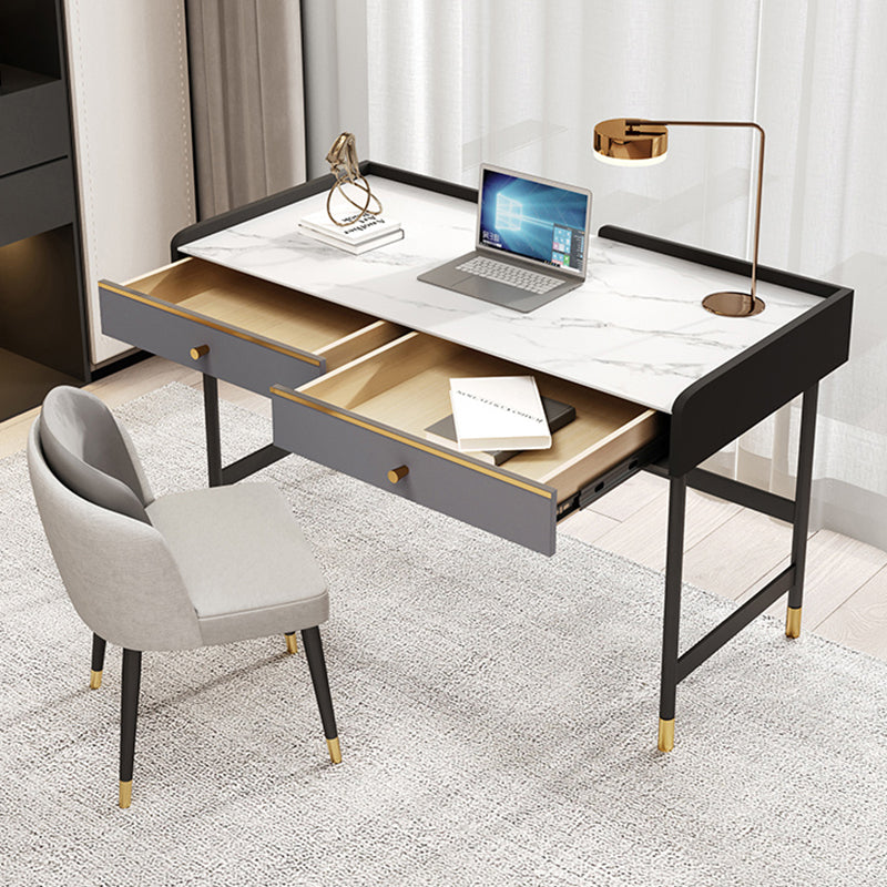 Rectangle Sintered Stone Writing Table Modern Storage Office Desk