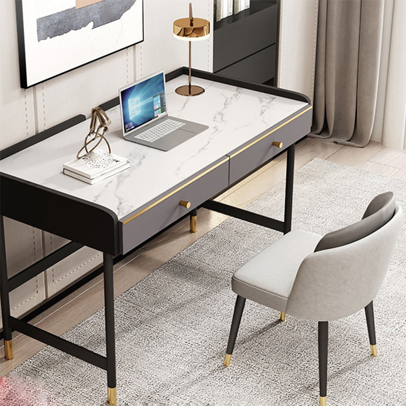 Rectangle Sintered Stone Writing Table Modern Storage Office Desk