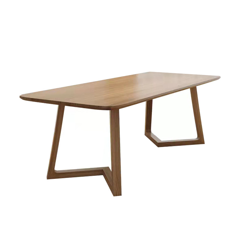 Solid Wood Rectangle Office Table Modern Style Writing Table