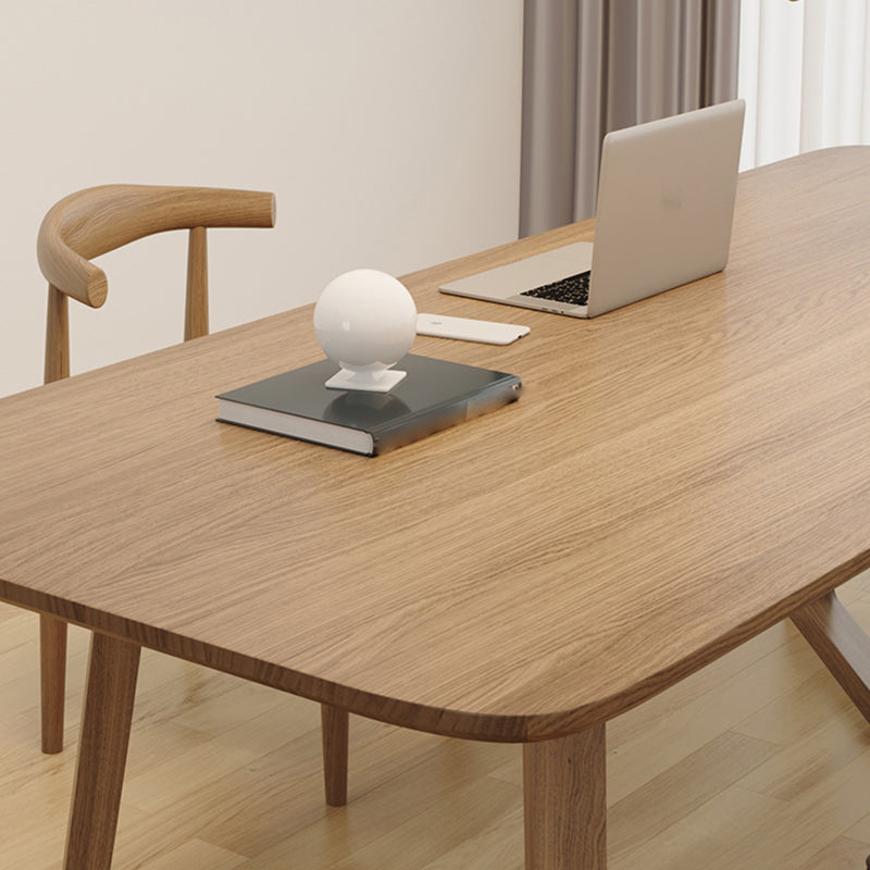 Solid Wood Rectangle Office Table Modern Style Writing Table