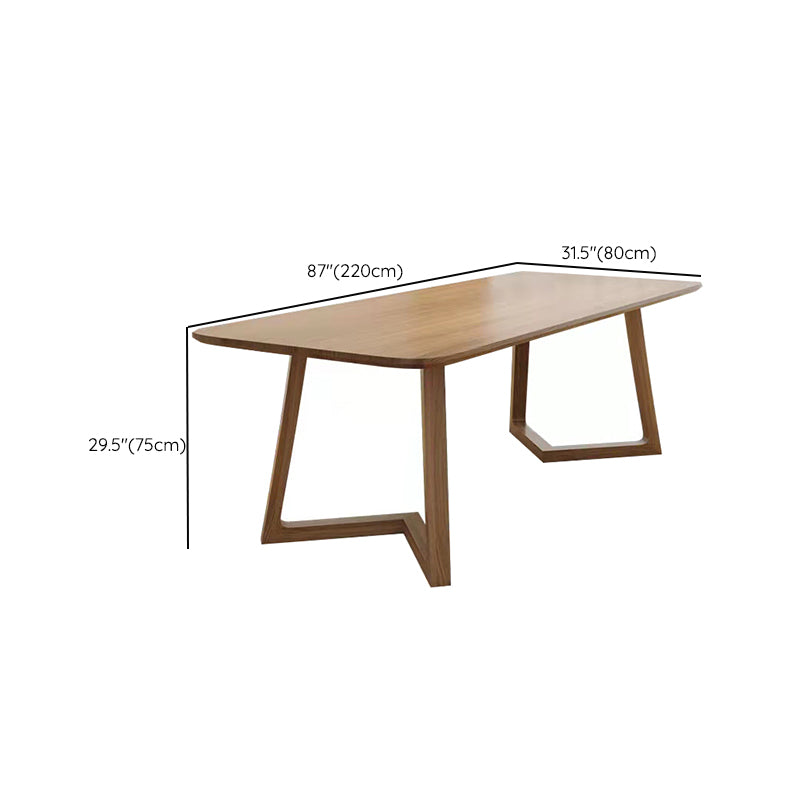 Solid Wood Rectangle Office Table Modern Style Writing Table