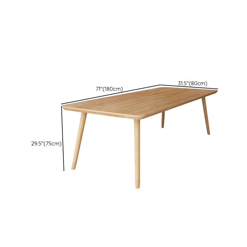 Modern Style Office Meeting Table Solid Wood 4 Legs Writing Desk