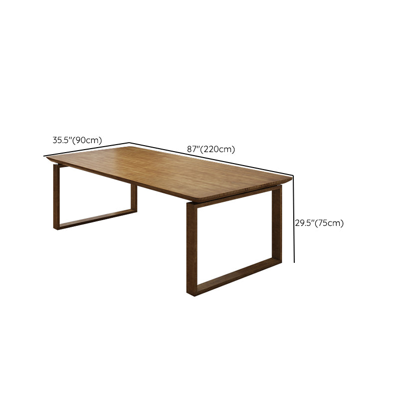 Rectangle Office Writing Table Modern Solid Wood Meeting Desk with Sled Base