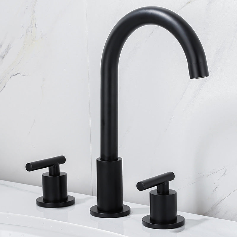 Modern 2-Handle Bathroom Sink Faucet 3 Hole Widespread Bathroom Faucet