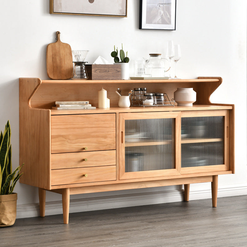 Modern Sideboard Buffet Cabinets Sliding Door Buffet Table with 2-Drawer and 3-Door