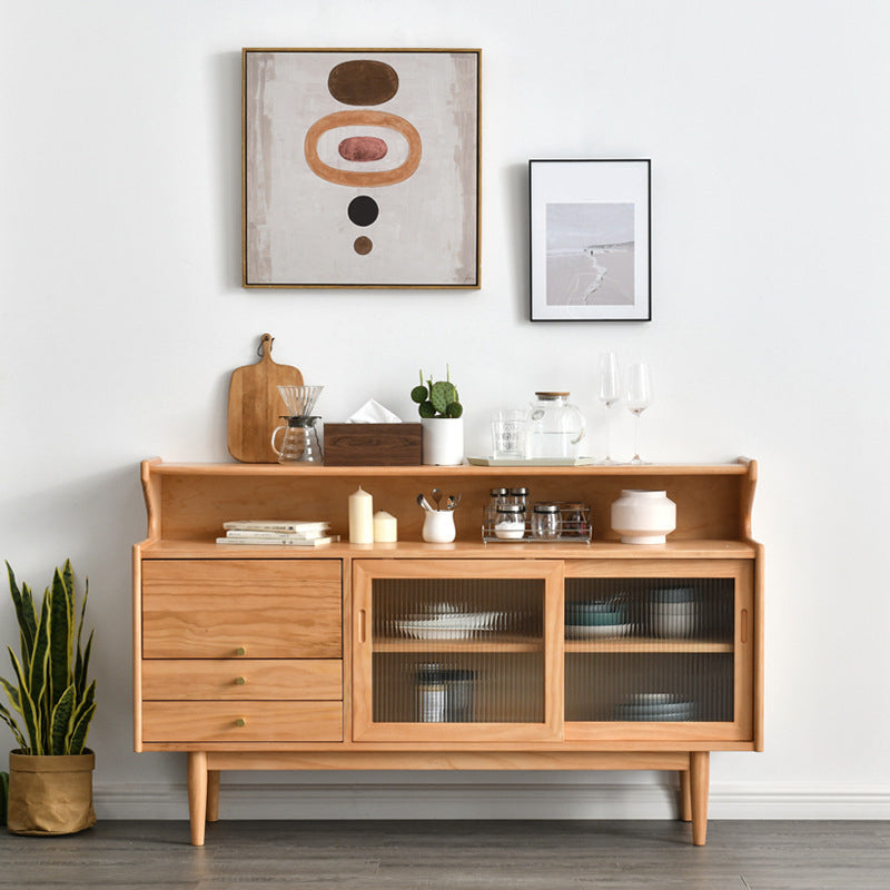 Modern Sideboard Buffet Cabinets Sliding Door Buffet Table with 2-Drawer and 3-Door