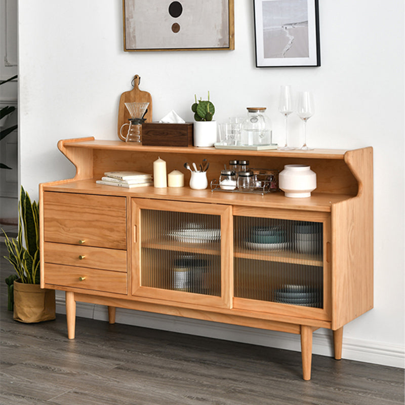 Modern Sideboard Buffet Cabinets Sliding Door Buffet Table with 2-Drawer and 3-Door