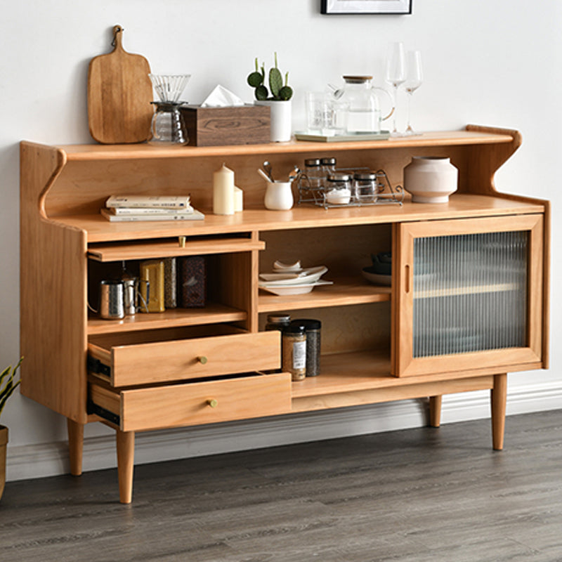 Modern Sideboard Buffet Cabinets Sliding Door Buffet Table with 2-Drawer and 3-Door