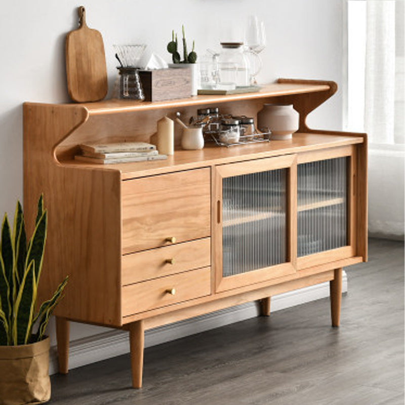 Modern Sideboard Buffet Cabinets Sliding Door Buffet Table with 2-Drawer and 3-Door