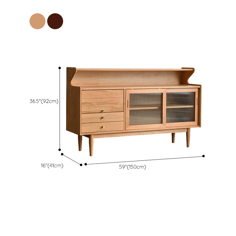 Modern Sideboard Buffet Cabinets Sliding Door Buffet Table with 2-Drawer and 3-Door