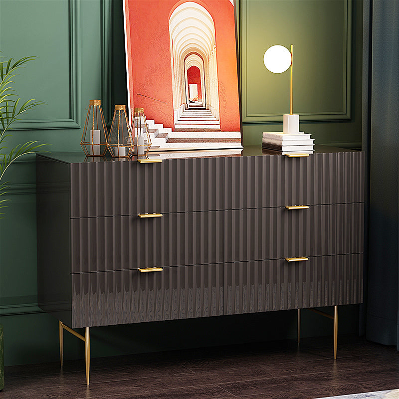 Modern Sideboard Buffet 6-Drawer Sideboard Table for Living Room