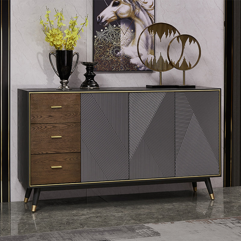 3-drawer Buffet Sideboard with Adjustable Shelving Modern Buffet Server