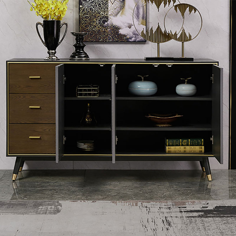 3-drawer Buffet Sideboard with Adjustable Shelving Modern Buffet Server