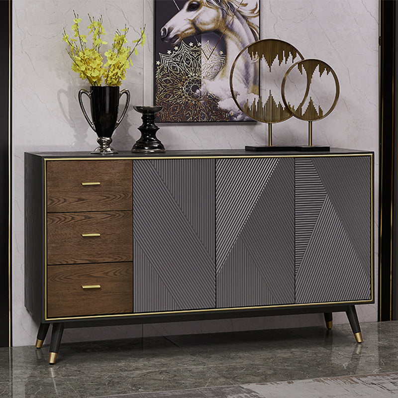 3-drawer Buffet Sideboard with Adjustable Shelving Modern Buffet Server