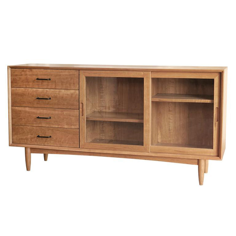 Wooden Storage Sideboard Modern Home Sideboard with Drawers and Sliding Door