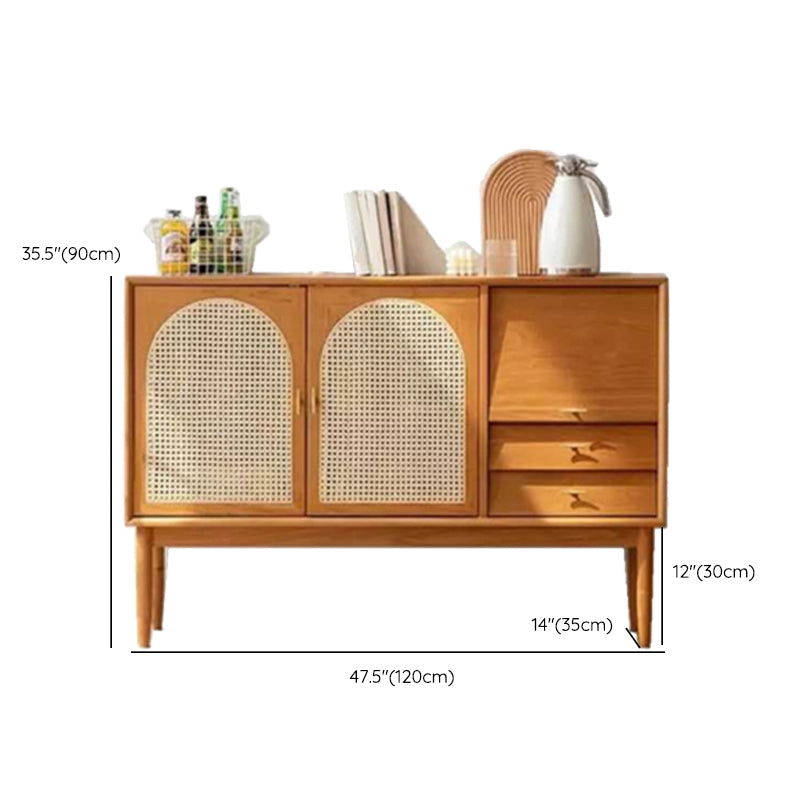 Modern Style Rectangle Side Board Home Wooden Sideboard Cabinet