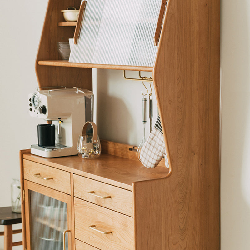 Wooden Sideboard Modern Style Home Open Side Board with Cabinet