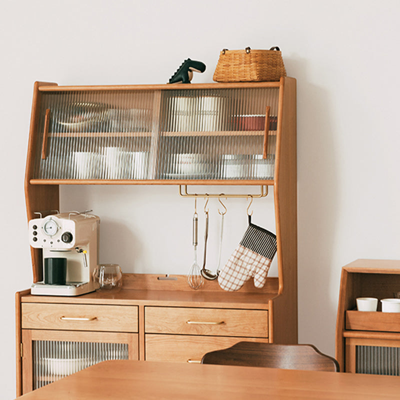 Wooden Sideboard Modern Style Home Open Side Board with Cabinet