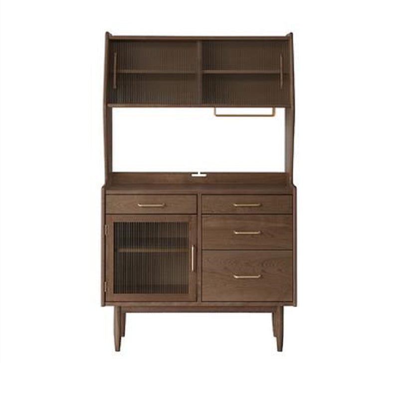 Wooden Sideboard Modern Style Home Open Side Board with Cabinet