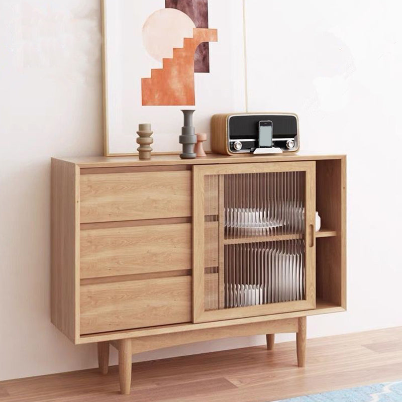 Modern Rectangle Sideboard Wooden Sideboard Cabinet with Sliding Door