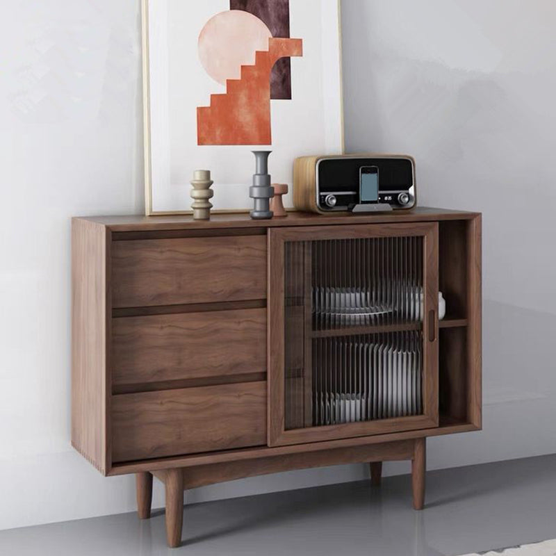 Modern Rectangle Sideboard Wooden Sideboard Cabinet with Sliding Door