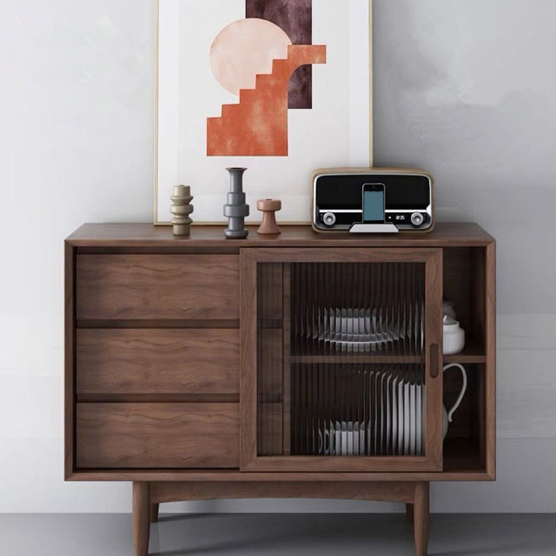 Modern Rectangle Sideboard Wooden Sideboard Cabinet with Sliding Door