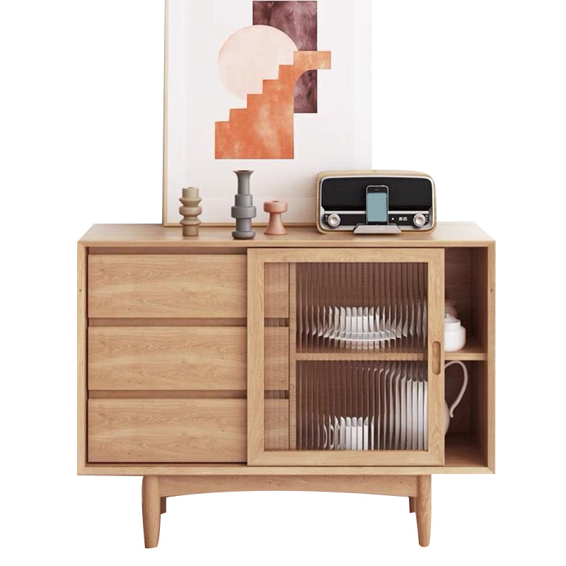 Modern Rectangle Sideboard Wooden Sideboard Cabinet with Sliding Door