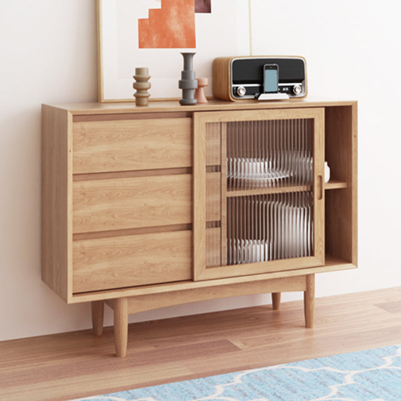 Modern Rectangle Sideboard Wooden Sideboard Cabinet with Sliding Door