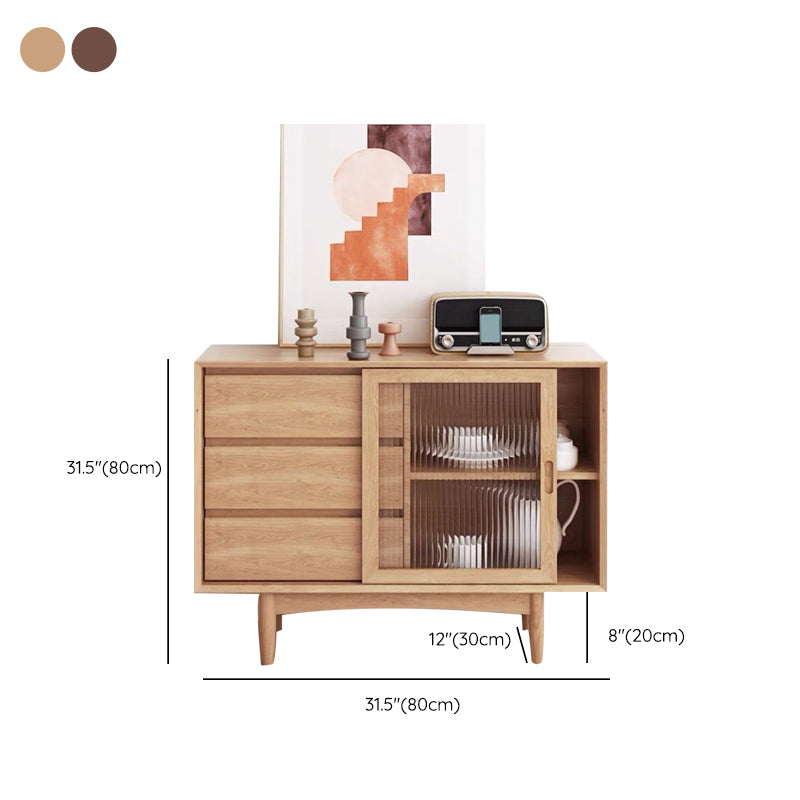 Modern Rectangle Sideboard Wooden Sideboard Cabinet with Sliding Door