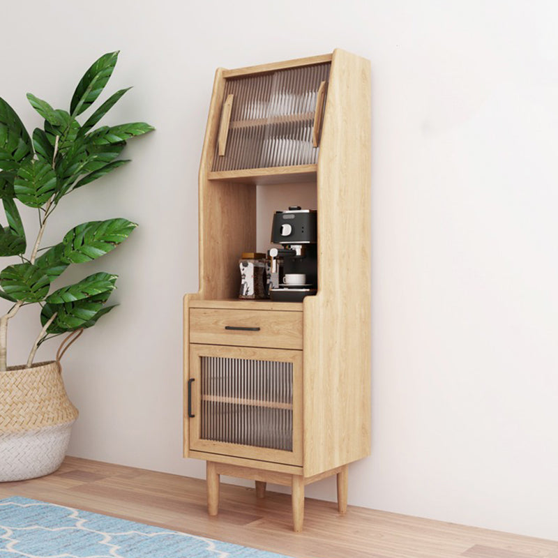 Wooden Sideboard Farmhouse Style Home Side Board with Sliding Door