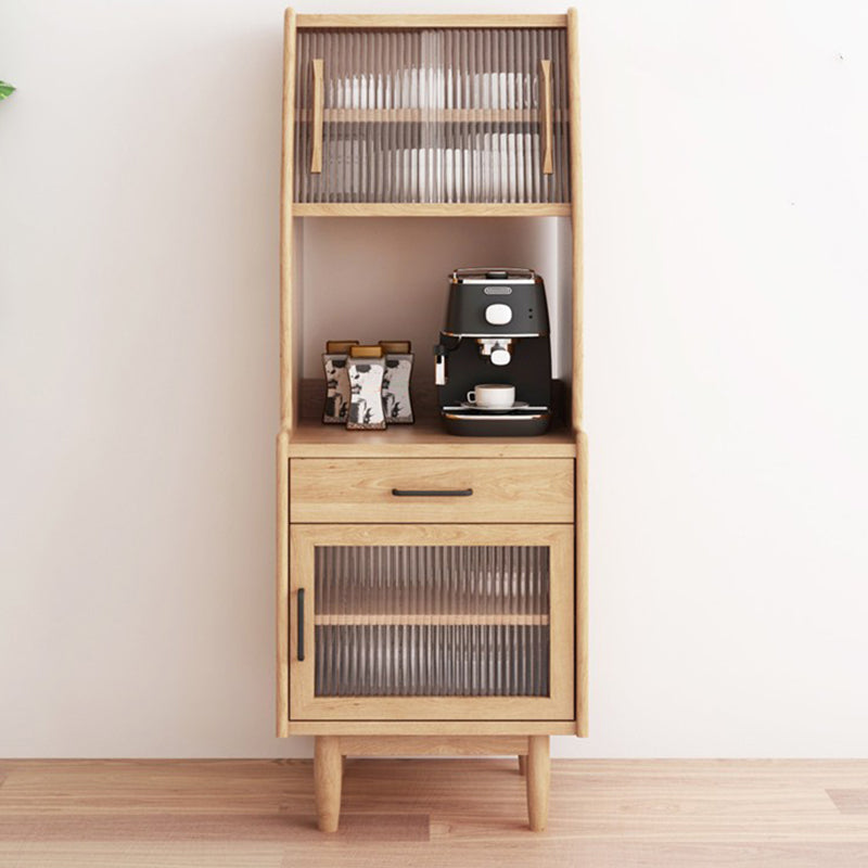 Wooden Sideboard Farmhouse Style Home Side Board with Sliding Door