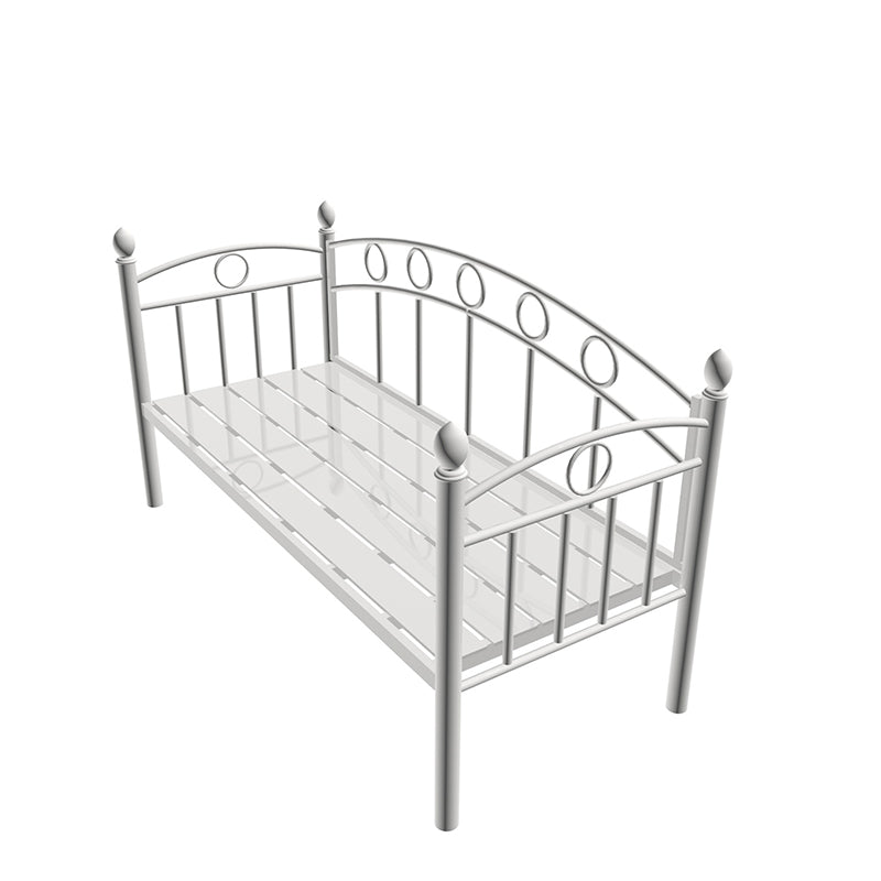 Contemporary Metal Standard Kids Bed Headboard Bed with Guardrail