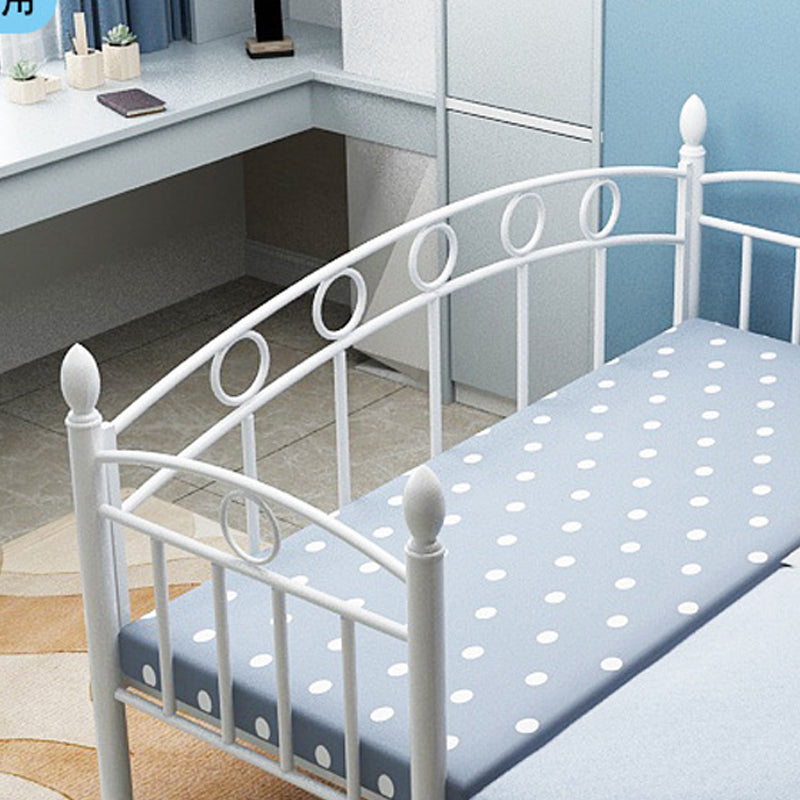 Contemporary Metal Standard Kids Bed Headboard Bed with Guardrail