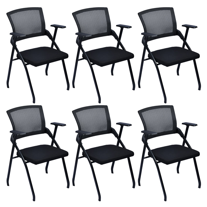 Modern Breathable AirGrid Arm Chair Microfiber Black Conference Office Chair